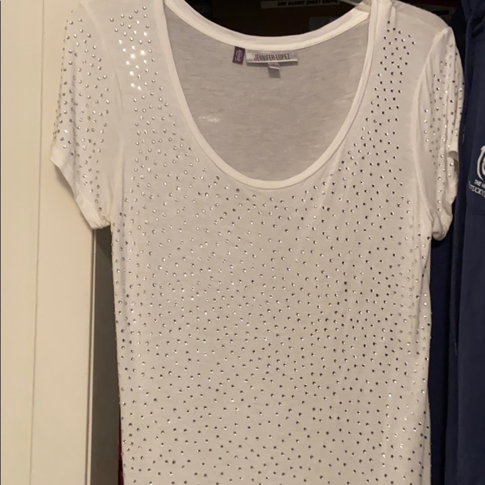 “Bling” white “jlo” tshirt